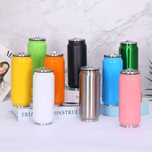Multi color stainless steel can-shaped vacuum insulated tumbler 1pc