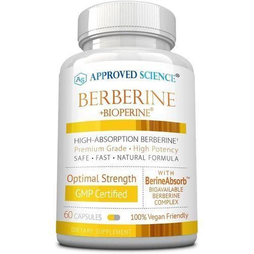 Berberine With Bioperine 1000 Mg High Absorption Berberine 60 Capsules Support