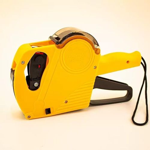 Handheld 8-Digit Single Row Price Tag Gun (Yellow) - Ergonomic Design for Smooth Operation