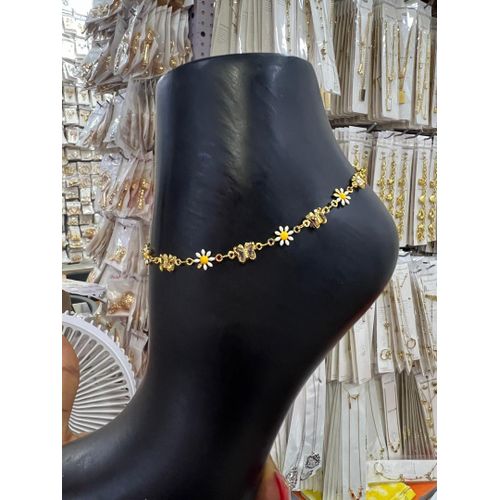 Gorgeous Luxurious Star Light & Enchanting Golden Tone Leg Chain For Beautiful Adorable Unique Ladies