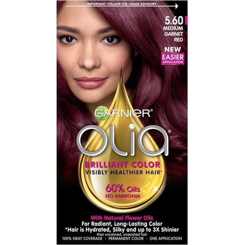 Olia Ammonia Free Hair Color 5.60 Medium Garnet Red