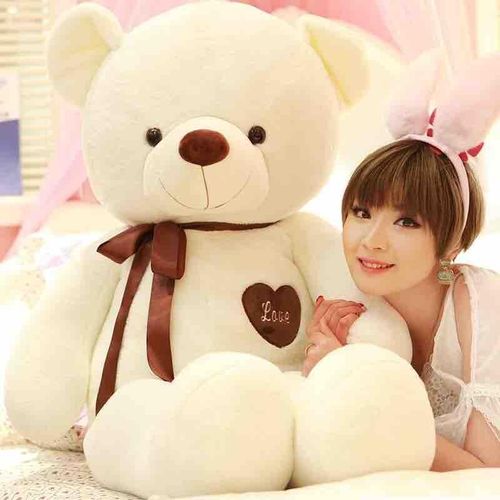 Home Teddy Bear Stuffed Animal Large Teddy Bear Cuddly Plush Toy for Girlfriend Kids inches Chocolate- 100cm
