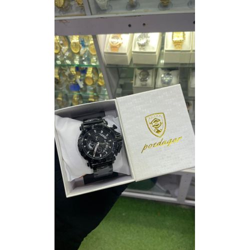 Poedeger Black wrist watch for men