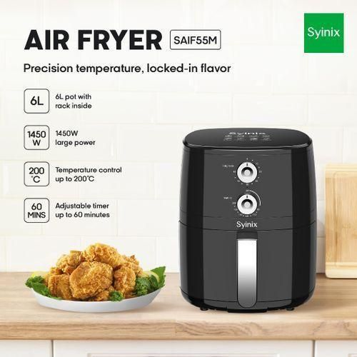 Syinix 6L Classic Air Fryer Versatile Kitchen Helper