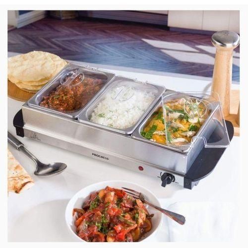 Progress 3 Pan Buffet Server, Hot Plate & Food Warmer