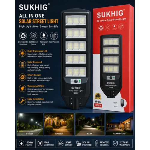 Night Master 1200W Solar Street Light Illuminate Your Outdoor Space
