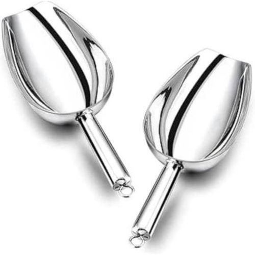 Premium Stainless Steel Ice Scoop Shovel Multi-Purpose Utility Scoop for Restaurants, Hotel & Bars - 1 Piece - Medium Size