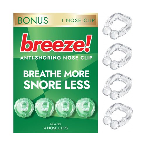 Breeze Magnetic Anti-Snoring Nose Clips (4 Anti-Snoring Nose Clips + 1 Bonus Anti-Snoring Nose Clip)