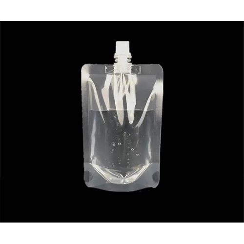50pcs TRANSPARENT SPILL-PROOF LIQUID/JUICE BAG WITH NOZZLE SCREW COVER
