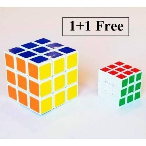 2 In 1 Puzzle Chubik 3 X 3 Cube Official Solution - Multicolour