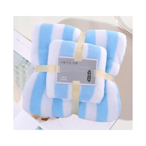 Absorbent 2 in 1Bath Towels, Bath Towels Set, Coral Velvet Absorbent Bath Towels for Adults, Face Towel Bath Towel Set Soft Comfortable Bathroom Towel Set, Highly Absorbent Soft Bathroom Towels