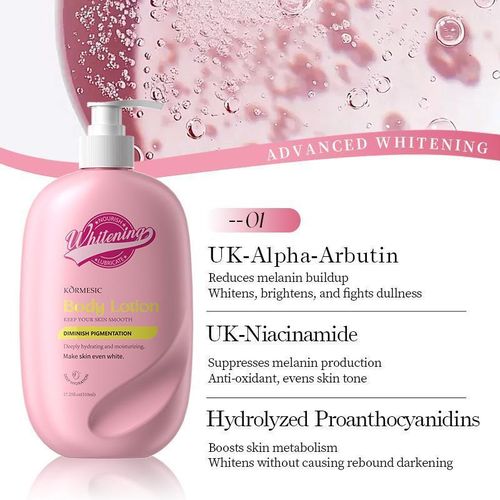 KORMESIC Niacinamide Brightening & Even Tone Body Lotion – Hydration, Pigmentation & Even Skin Tone Care
