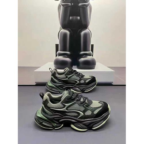 Urban Phantom Mesh Chunky Sneakers – Sage Green & Black