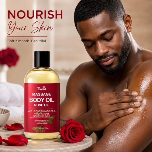 100% PURE Rose Massage Oils, Floral Aromatherapy Body Calming and Relaxing Body Oil, Aromatherapy Sensual Massage Oil for Couples - Ideal for Muscle Soothing,Hair and Couples Body Massage