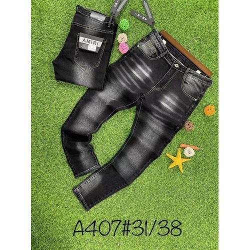 High Quality Stock Jeans For Men - Wash Black