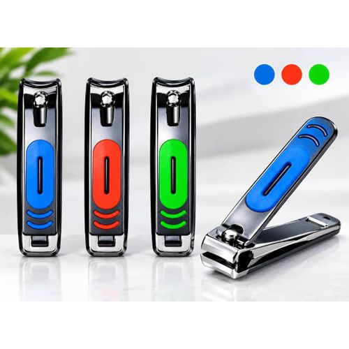 Rubber Surface Anti-Slip Steal Nail Cutter/Clipper- 3 pcs