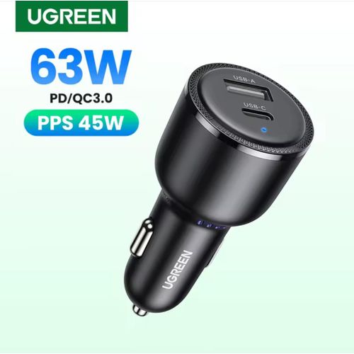 63W Car Charger USB-C USB-A