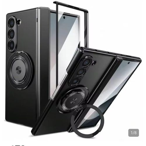 Samsung galaxy z fold 5 full protection Case with 360° magnetic massage ring holder
