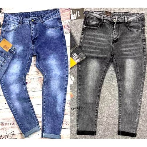 High Quality Stock Jeans For Men Washblack+Blue