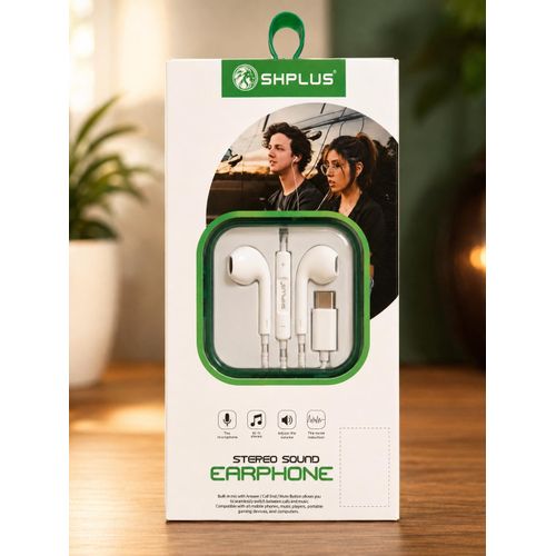 E-8 Type-C Stereo Earphones- Powerful Sound, Modern Connection