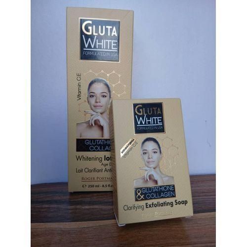Roger Portman Glutathione & Collagen Whitenin Lotion & Exfoliating Soap