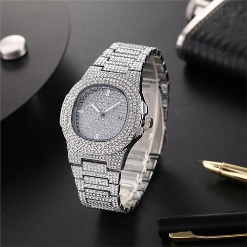 Super Cool Hip-hop Diamond Watch Men's Watch With Calendar