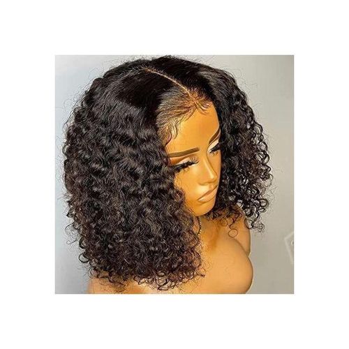 Soft Bouncy Curly Hair Wig With 2*4 Original Closure Natural Color 14inches