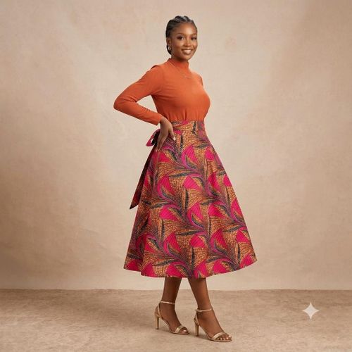 Betty Flared Wrap Midi Skirt Top Not Inclusive