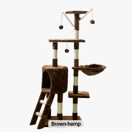 Multi 5 Tier Cat Tree Condo Playground Brown