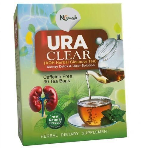 URA CLEAR Kidney Detox & Ulcer Relief Tea – 30 Caffeine-Free AOH Herbal Cleanser Tea Bags