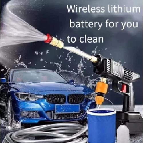 High Pressure Washer With 2 Rechargeable 48V Batteries, Cordless High Pressure Washer Gun Multi Cleaning Works Like Car & Bike Washing, Gardening & Home Cleaning Works Such Floor, Tiles,window Glass & Nets And Fence Cleaning With Hard Carry Case