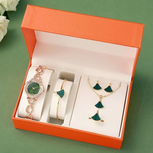 5in1 Female Wristwatch Gift Set For HER Birthday Wedding Corporate Fully Boxed Gift Set