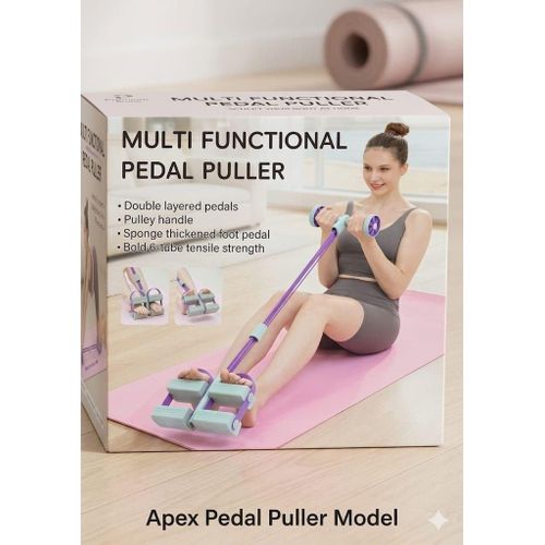 Fitness Pedal Resistance Band Pull Rope Exercise Equipment Tummy Trimmer Sit Up Puller Home Workout Trainer