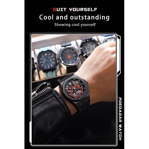 Pretty Rugged Men's Unisex Wrist Watch With Free Rugged Bracelet For Big Men / Ladies