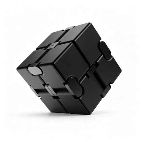 Infinity Cube Fidget Toys Adults - Aluminum Infinite Magic Cube with Case, Sturdy, Heavy, Relieve Stress and Anxiety