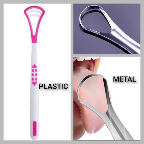2 Pieces - Tongue Brush Scraper Cleaner Reusable Reduce Bad Breath