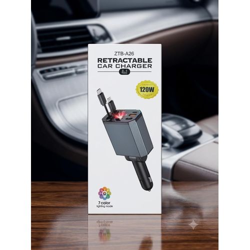 Retractable car charger