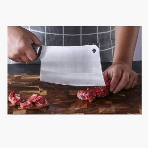 Heavy-duty stainless steel meat cleaver