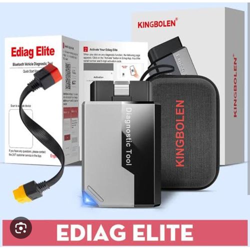 KINGBOLEN-Ediag Elite OBD2 Scanner Bluetooth & OBD 2 Extension Cable (NO RETURN AFTER ACTIVATION/UNSEALED) OE-Level All Systems Scan Tool Vehicles Battery Test, Auto VIN More Than 15 Rest Function LIFETIME Update