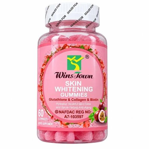 Skin Brightening Gummies with L-Glutathione & Collagen, 60 Gummies (NAFDAC A7-103597)