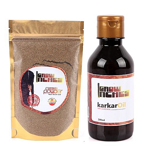 100g Chebe Powder And Karkar Oil 200ml Natural Hair Care