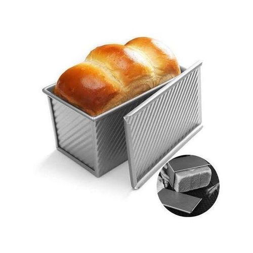 Non-Stick Bread Pan with lid cover- Silver