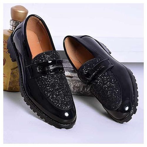 NEW ARRIVAL SHINING STONE UP DESIGNERS SHOE BLACK