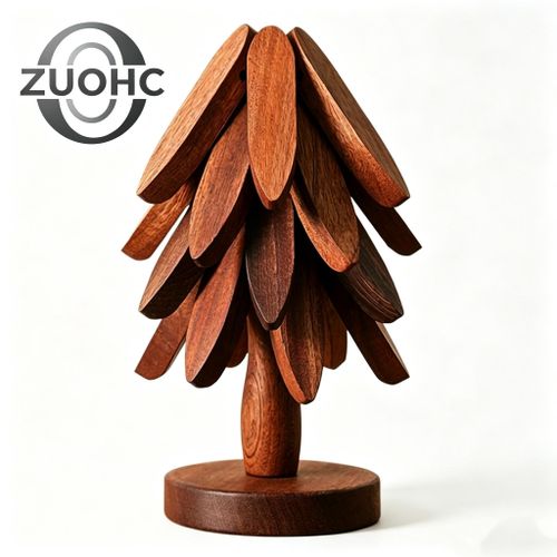 Wooden Tree Trivet Foldable HeatResistant Coaster Tea Accessory Mat Antiscald Pot Holder Table Kitchen Decor