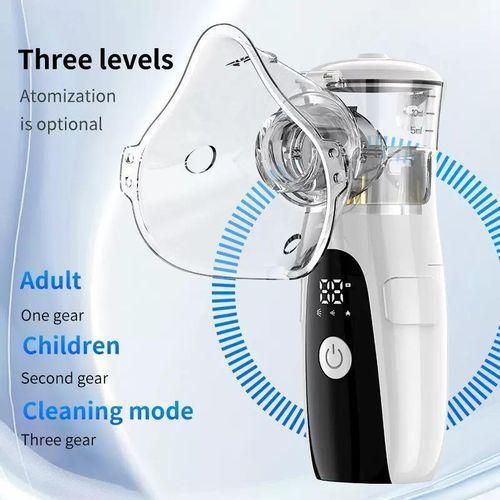 Mini USB Mesh Nebulizer Inhaler – Portable Breathing Treatment Machine for Asthma, Allergies, Cough & Respiratory Care, Low Noise for Home & Travel Use Portable Nebulizer & Humidifier for Baby & Adults Compact, Silent, Self-Cleaning Machine