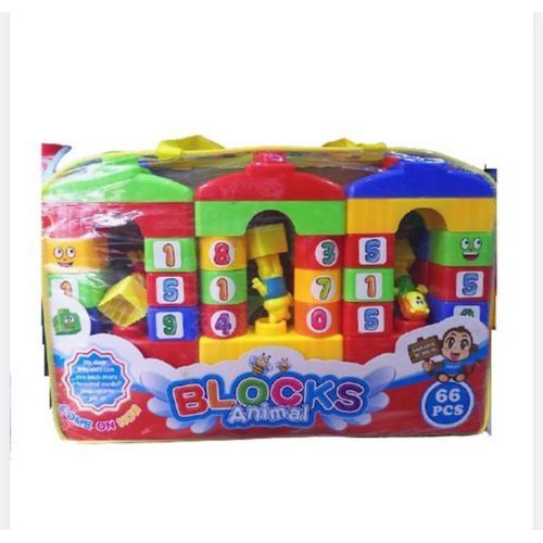 66-piece building block set designed for young children