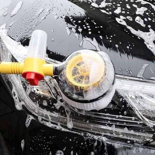 Car Cleaning Brush Auto 360 Degree Water Flow Rotating Car Wash Brush With Flow Rotating Car Wash Brush With Soap Dispenser Long Handle
