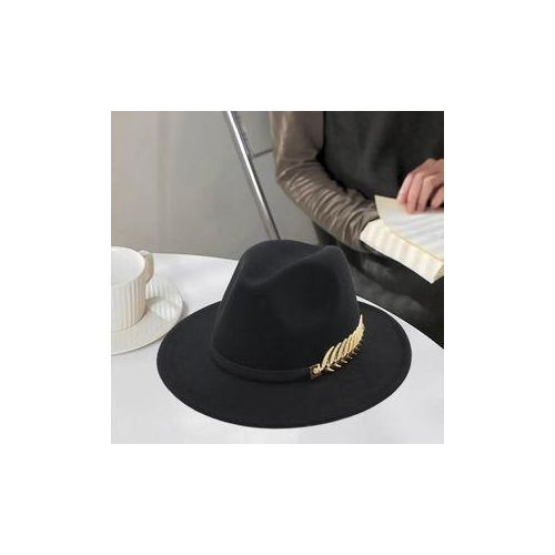New Quality Unisex Wide Brim Black Fedora Hat For Men Cowboy, Panama Hat