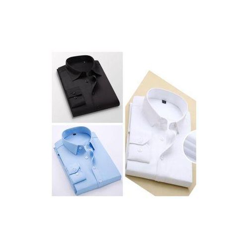 Men's Corporate Long-Sleeve Shirts for Office use - BLACK, WHITE, SKY BLUE