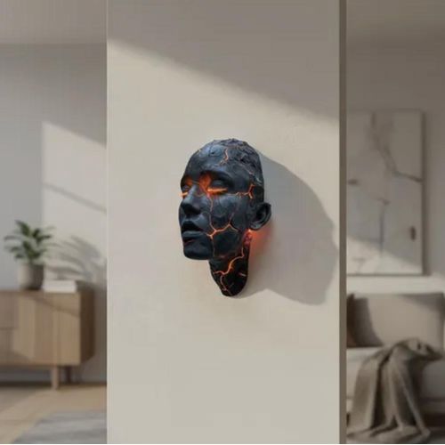 Cracked Soul Broken Face Shape Wall Lamp